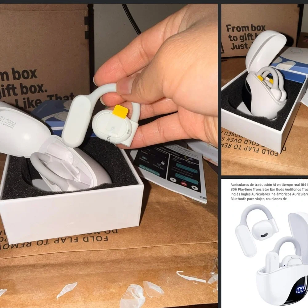 Real-Time Translation Earbuds - White